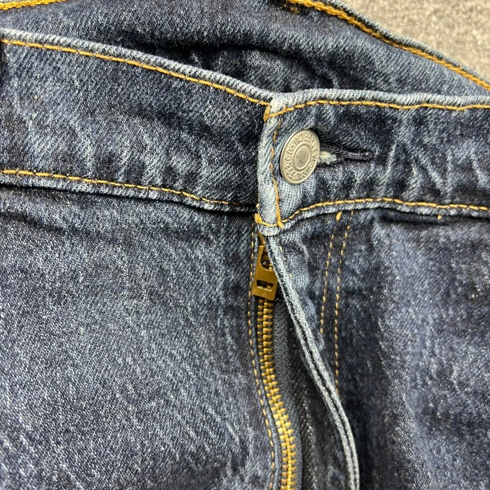 Levi's 505 Jeans Men 38x29 Blue Fits 38x28 Regular Straight Leg Dark Wash Denim